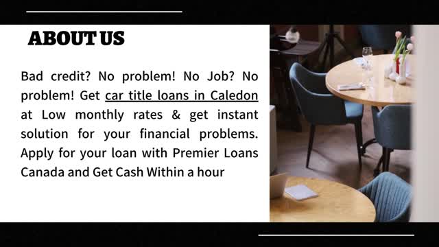 Apply For Car Title Loans Caledon And Get Approved in A Hour