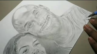 Drawing Kobe and Gianna Bryant