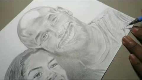 Drawing Kobe and Gianna Bryant