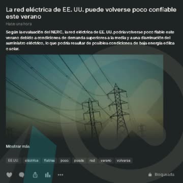 La red eléctrica de EE. UU. puede volverse poco confiable este verano