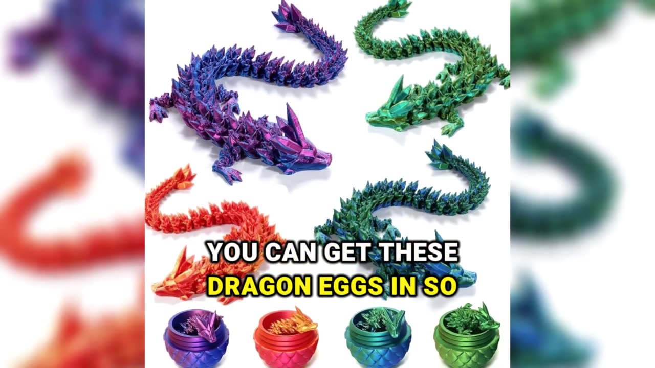 3D Printed Dragon Eggs with Dragon Inside