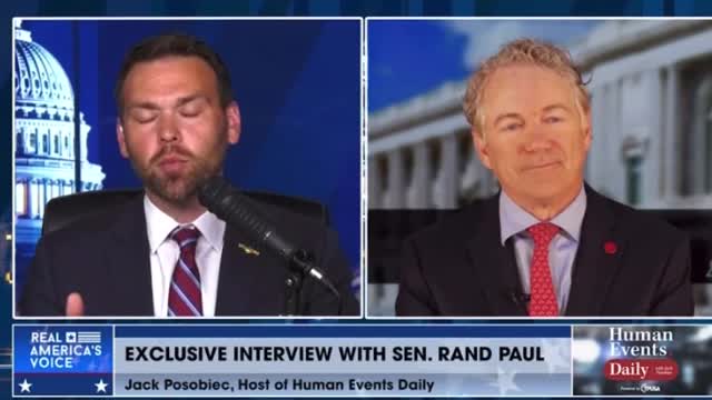 Sen. Rand Paul tells Jack Posobiec "I think it's a real crime what they did to President Trump"
