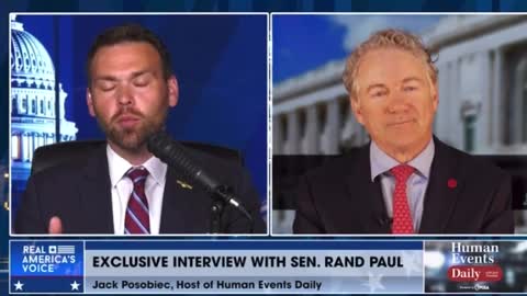 Sen. Rand Paul tells Jack Posobiec "I think it's a real crime what they did to President Trump"