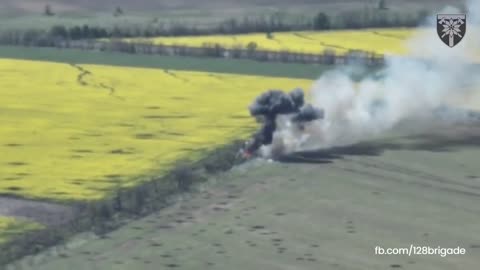 Ammo detonation of a Russian tank