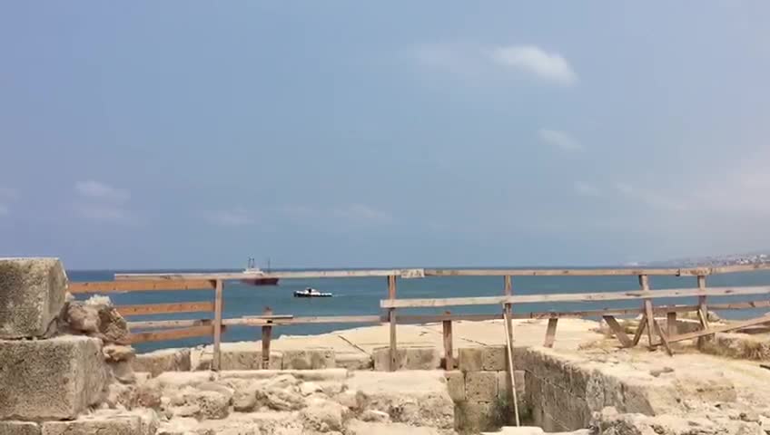 Ancient Castle in Port of Saida - Lebanon