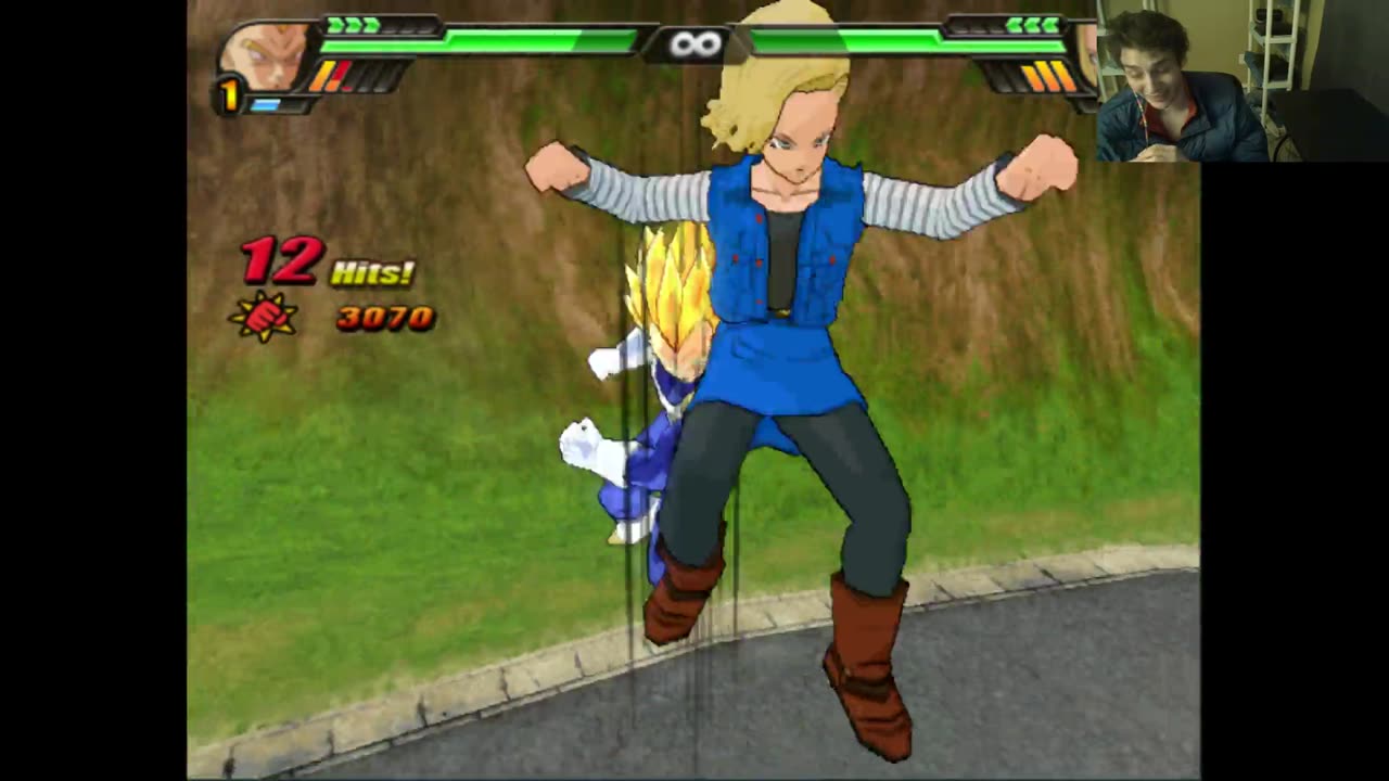 Dragon Ball Z Budokai Tenkaichi 3 Battle #14 With Live Commentary - Android 18 VS Vegeta