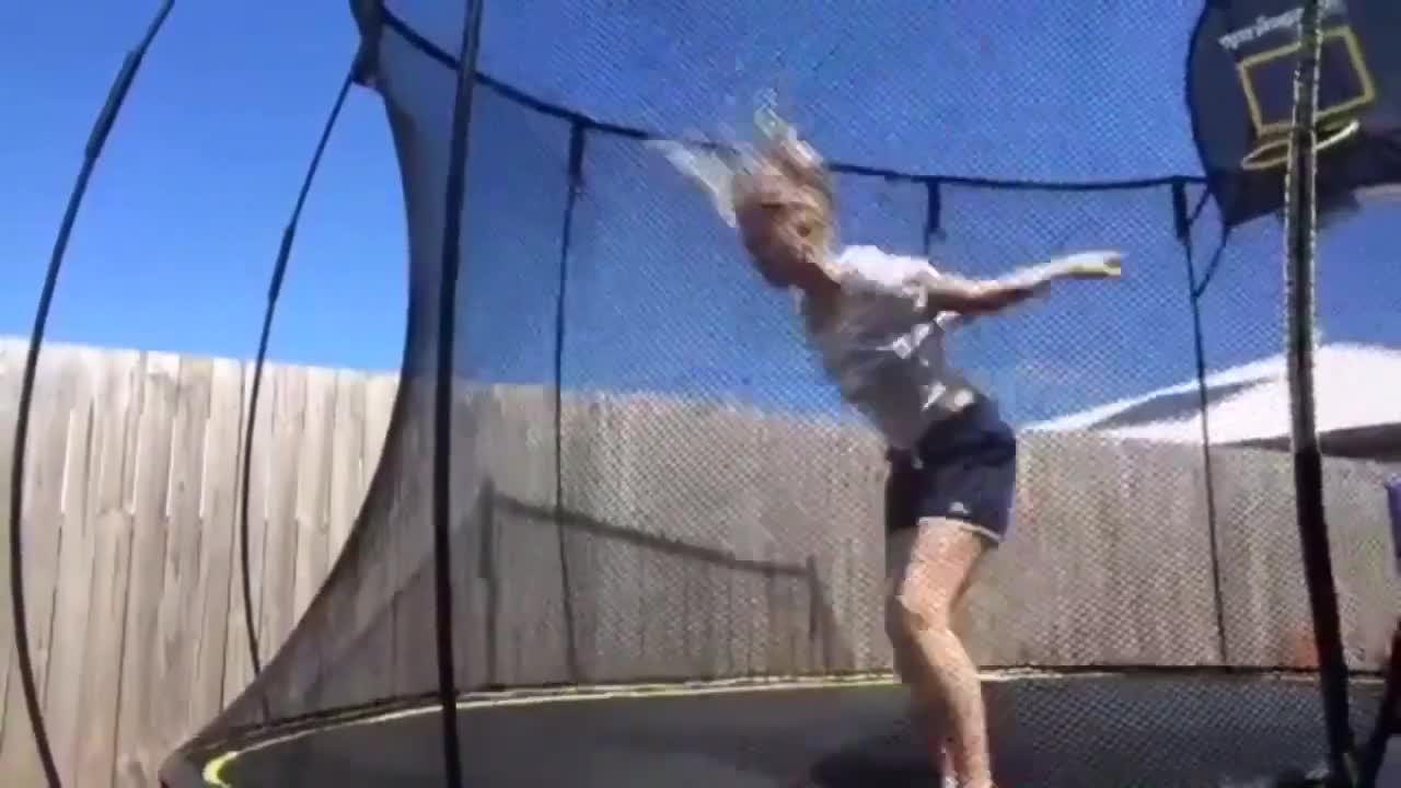 Ella fails - trampoline fail