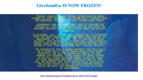GiveSendGo message from hackers