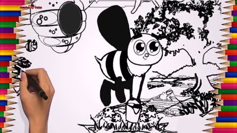 How to Draw a Bee With Honey |Angry Drawings Nº 016|2021