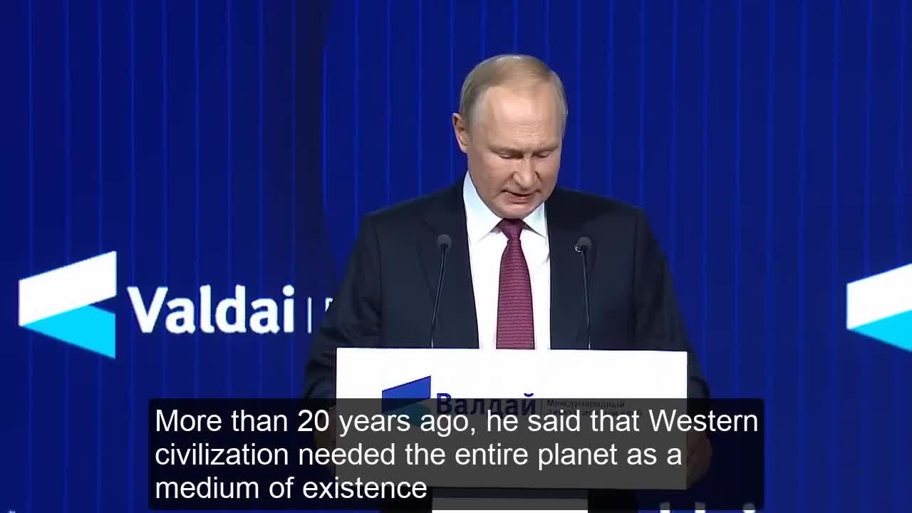 Vladimir Putin Address at the Valdai International Discussion Club 2022 - English Subtitles