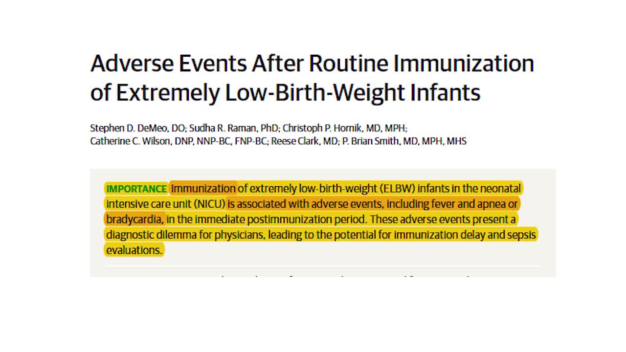 Should We Vaccinate Our Children, Especially Premature Babies?