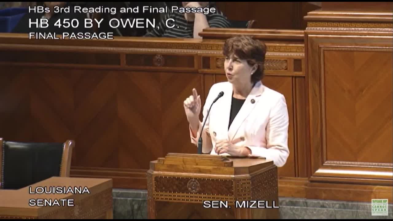 Senator Beth Mizell's Comments on HB 450, Restoring the Rights of Adopted Persons