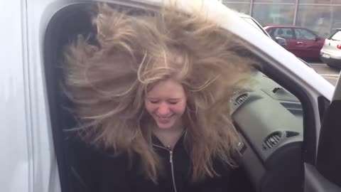 Hair blow in truck