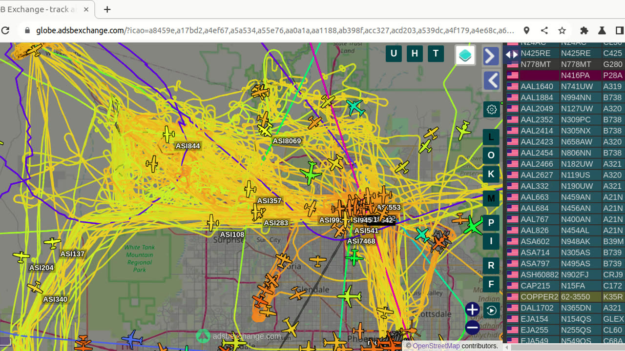 Bird Mafia Utah China War over Arizona Feb 15th 2024 - almost noon