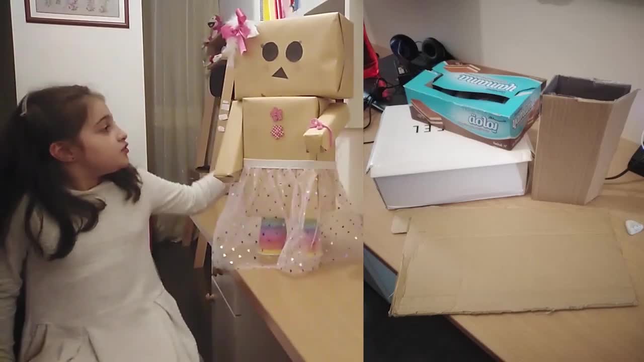 How to make a recycled robot for kids at home