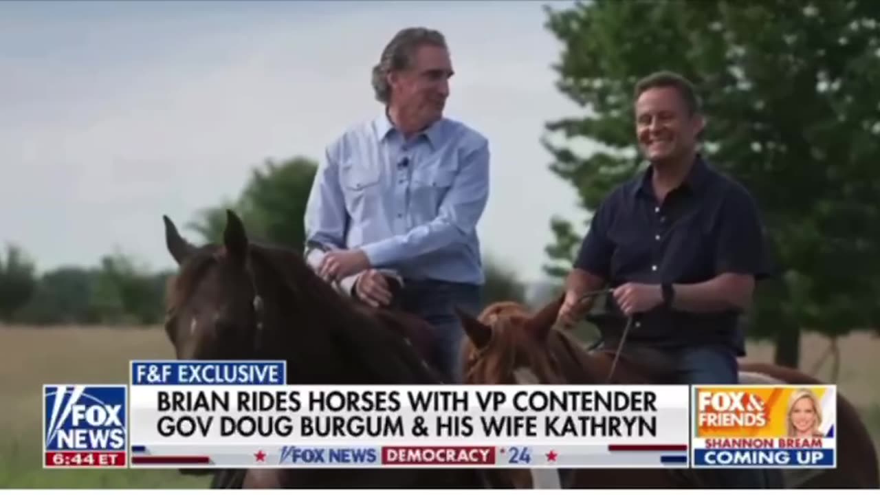 Gov Burgum on horseback