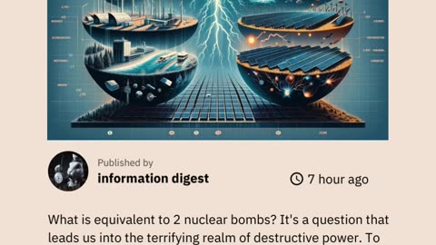 what is the equivalent to 2 nuclear bombs ?