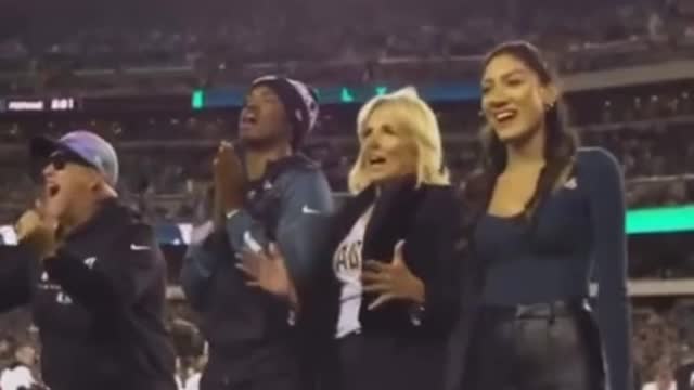 The Fans at the Eagles Game Booed Jill When They put her on the Jumbotron.
