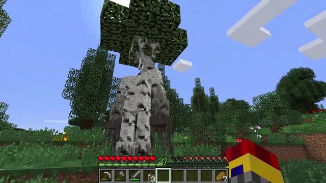 Minecraft: I didn't know trees can walk in minecraft!!!