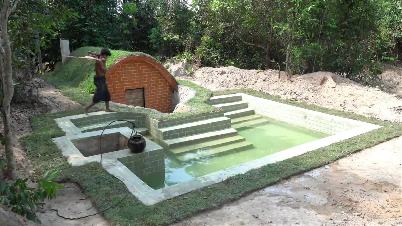 7Days Building Swimming Pool for Underground House with Decoration Underground Room