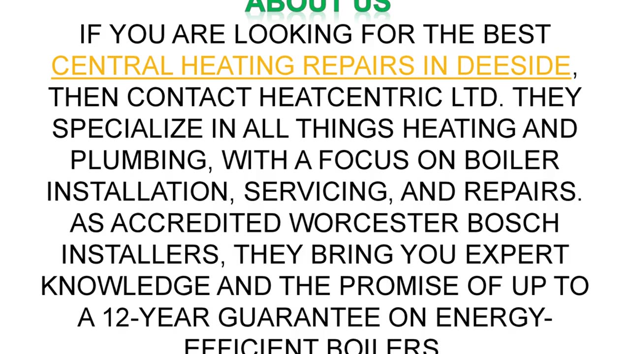 Best Central Heating Repairs in Deeside