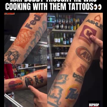 He thought he was cooking with tattoos