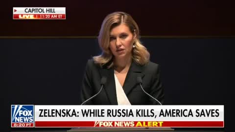 Olena Zelenska b4 the US House of reps July 20 2022