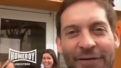 Tobey Maguire Spotted in Los Angeles & Gives Fan A Loving Shout Out!