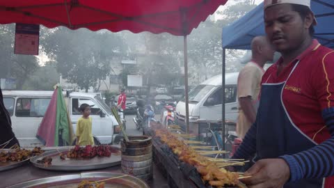 Food Stall Variety of Meat