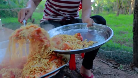 Amazing Cooking Noodle Fry Shrimp Recipe