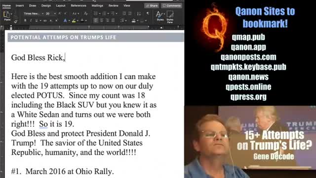 15 + plus attempts at the life of DJT during his presidency