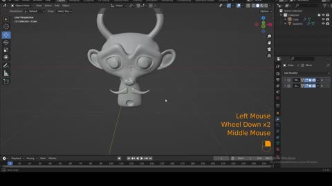 Blender - modificador mirror