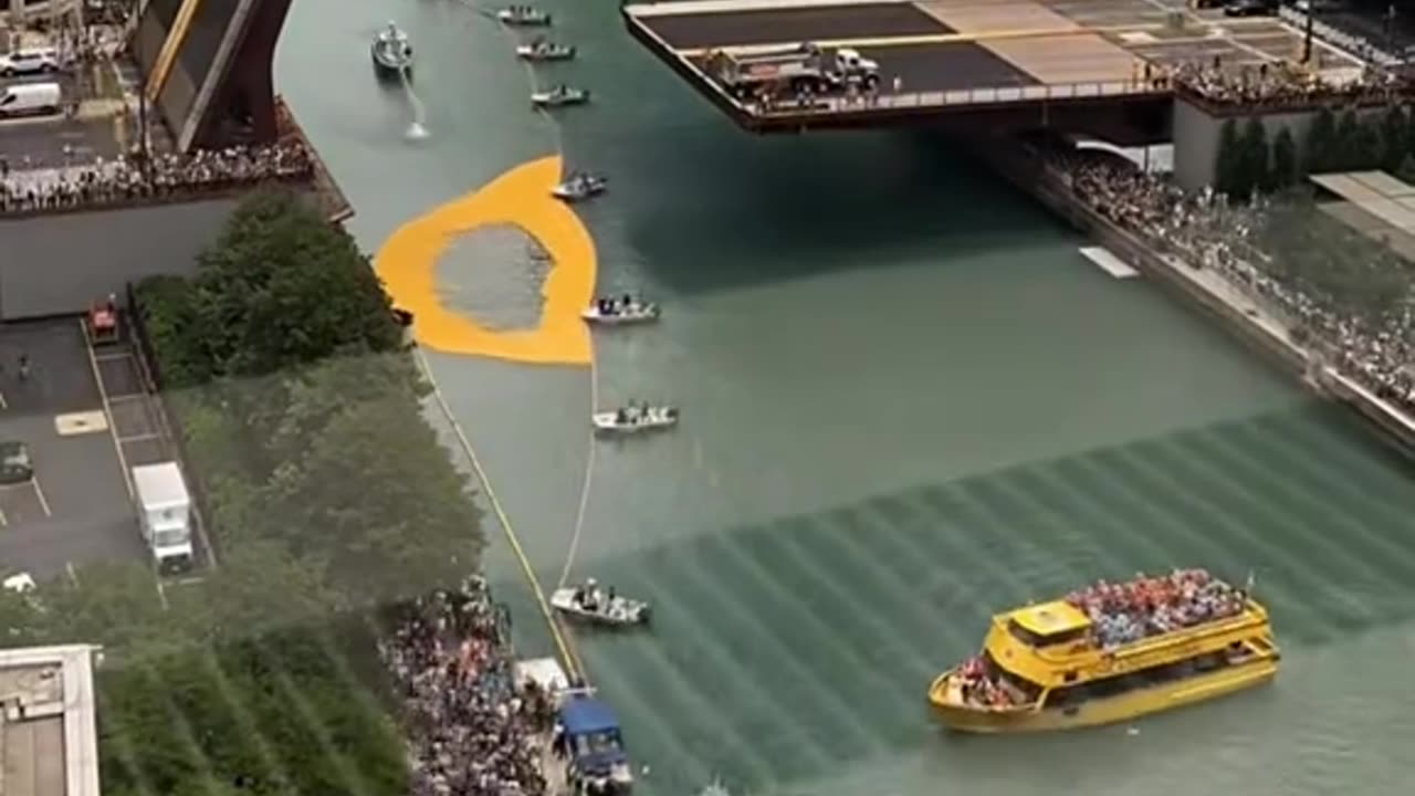 Ducky Race for the Special Olympics at the Chicago River 2024