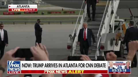 WATCH: Trump arrives in Atlanta for CNN Presidential Debate