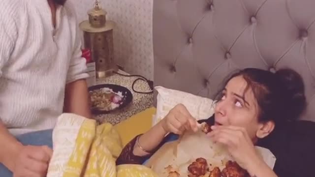 the new best funny videos about eating food with his wife