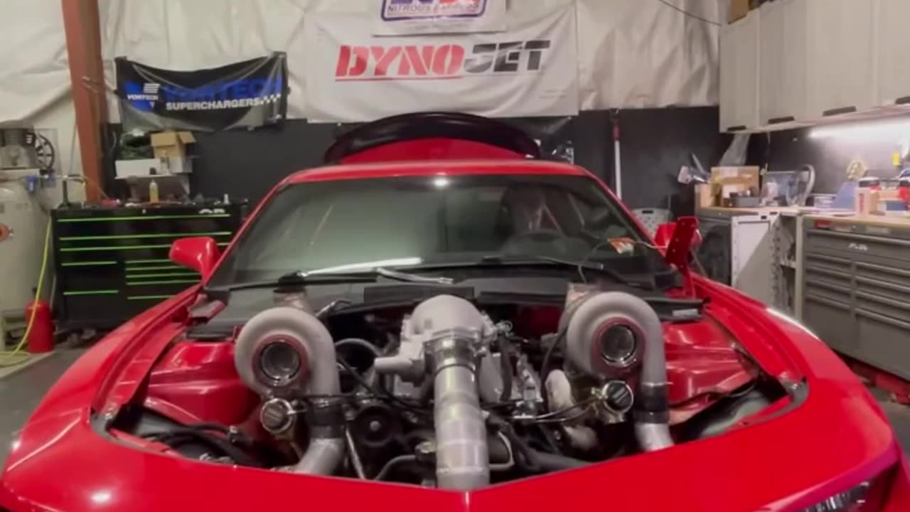 Red Toyota supra big twinturbos