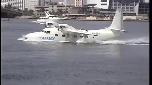 Grumman G-73T Mallard landing