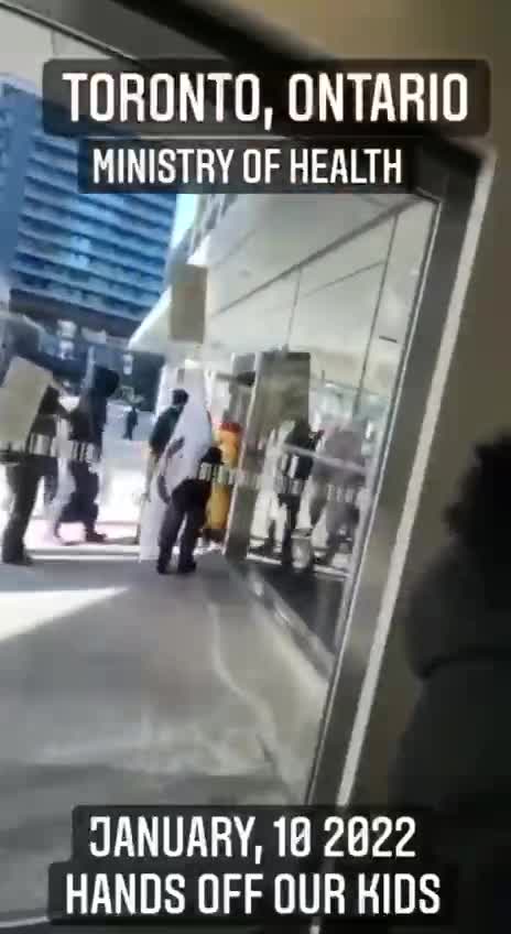 People in Toronto, Canada stormed the building