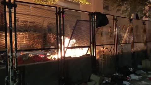 Arsonist Sets Fire In Front Of Courthouse In Portland