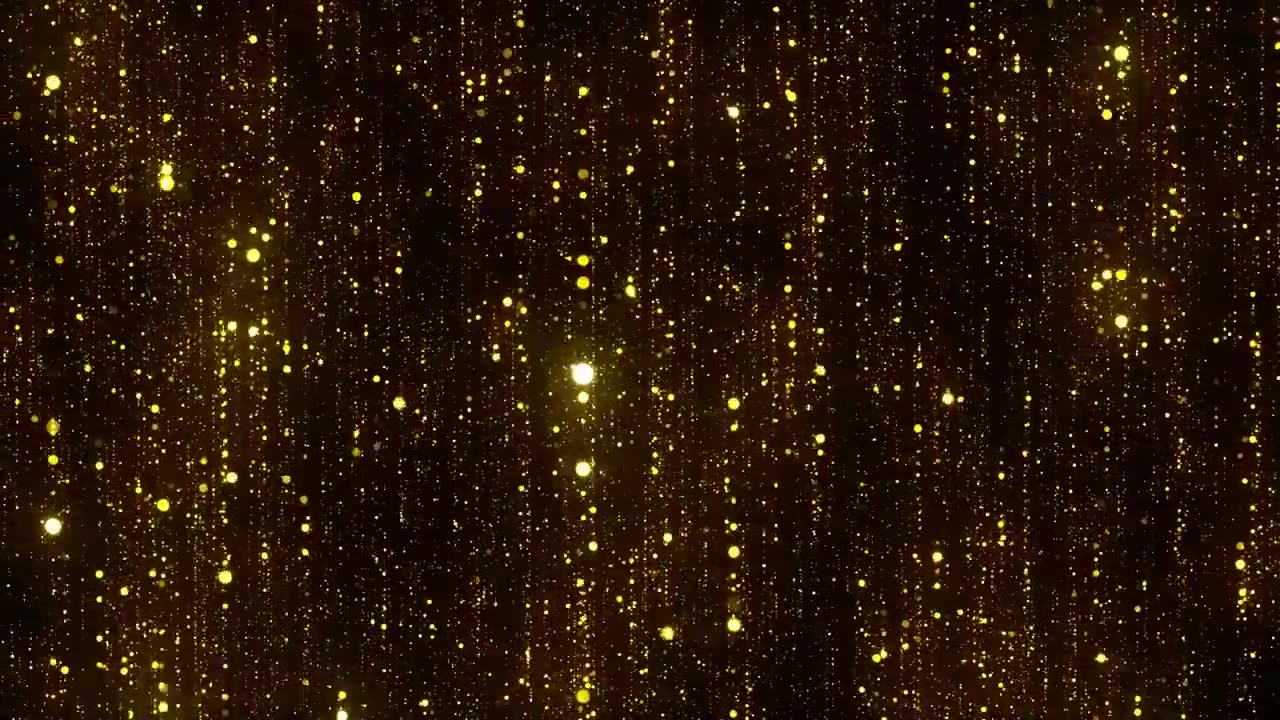 Golden Elegance: Free 4K Stock Video of Glittering Gold Particles