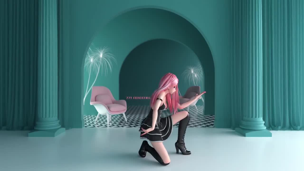 Anime dancing, but it looks cool and beautiful.