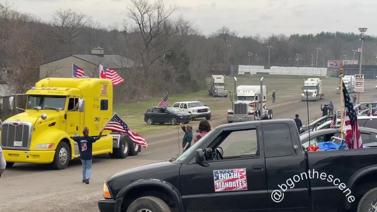 ‘The People’s Convoy’ departs from the Hagerstown Speedway this morning, 4-1-22