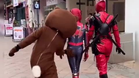 LoL Funny Bear Make Super Hero Angry