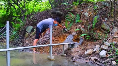 Building a mini cable-stayed bridge