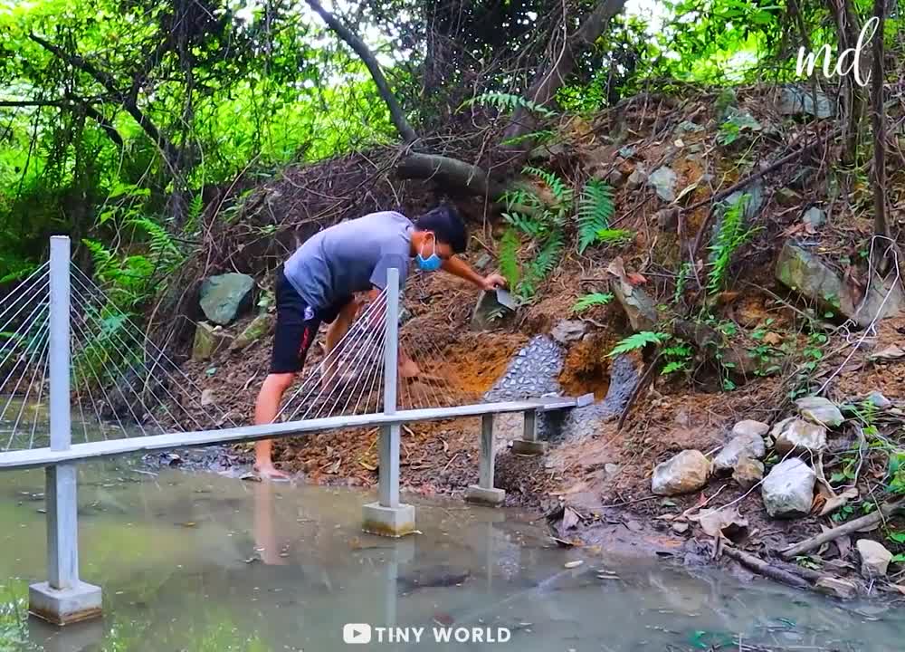 Building a mini cable-stayed bridge