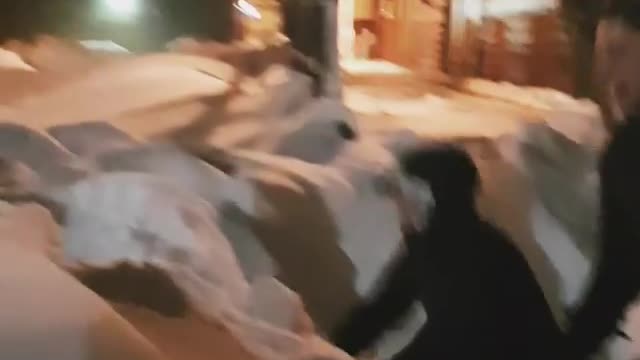 Go for it snowbank faceplant