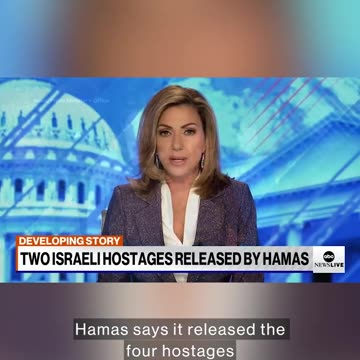 Two Israeli hostages released by Hamas | ABC News #israelnews #israelwar #flastheennews
