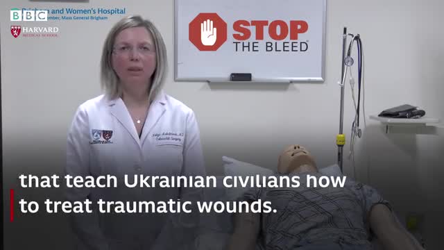 The Ukrainian-American doctor making videos on how to treat wounds - BBC News