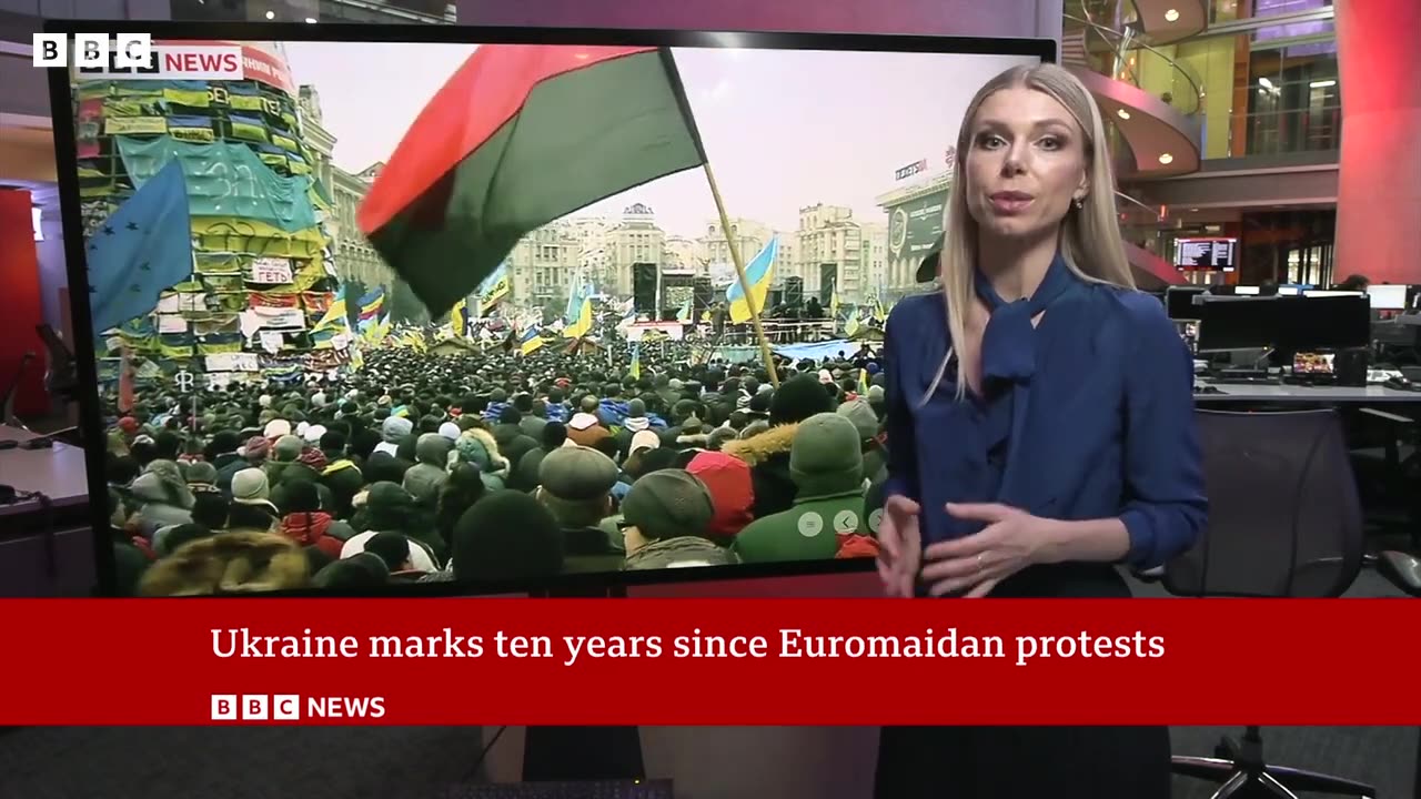 Ukraine marks ten years since Euromaidanprotests - BBC News