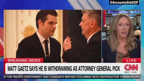 CNN claiming that Matt Gaetz withdrew his name from consideration for AG